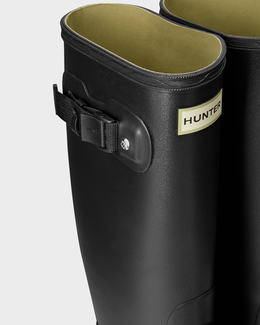 Women Hunter Huntress Leg | Wide Fit Rain Boots Black | NZ-21639-LHDE